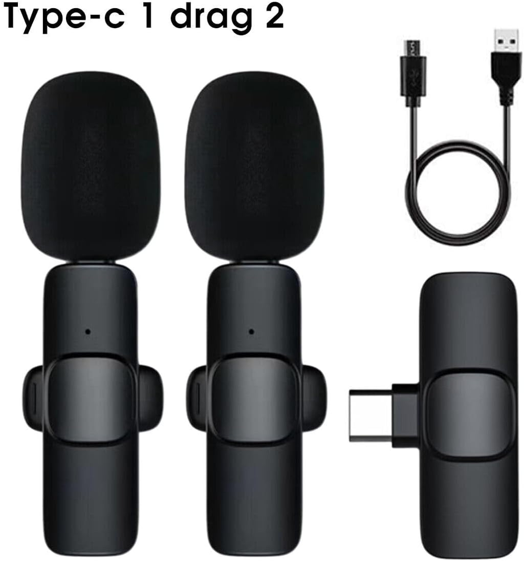 K9 Dual Wireless Lavalier Microphone | Plug & Play USB Type-C  Mic with Auto Sync & Noise Reduction
